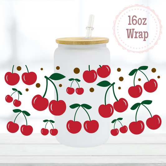 Cherries 16oz UVDTF Cup Wrap