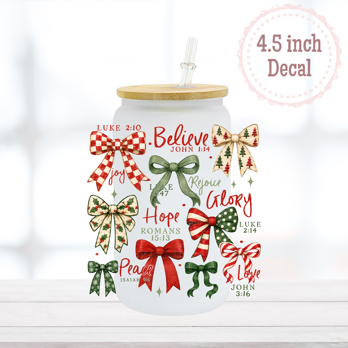 Christmas Bible Verses UVDTF Decal
