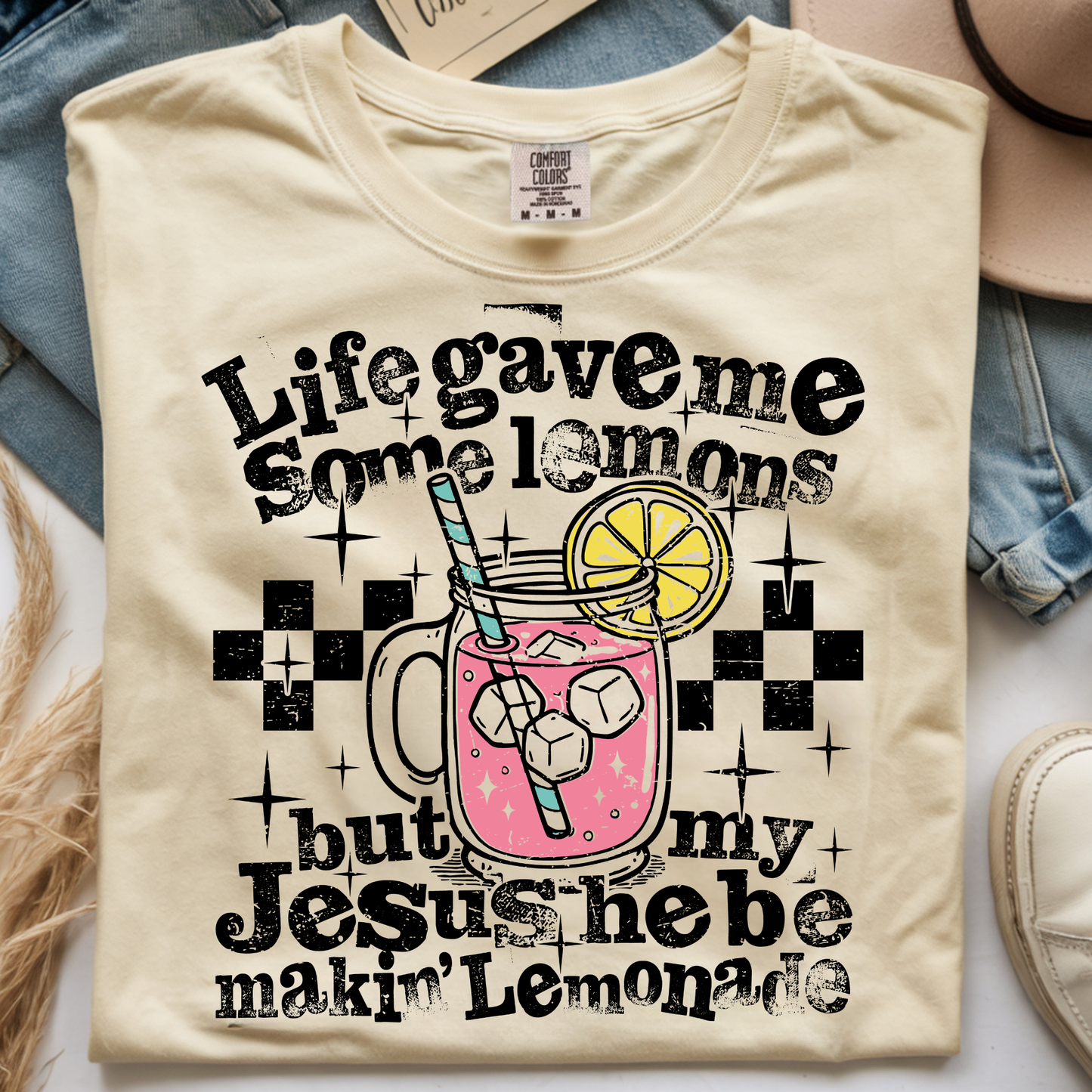 Jesus Making Lemonade DTF Print