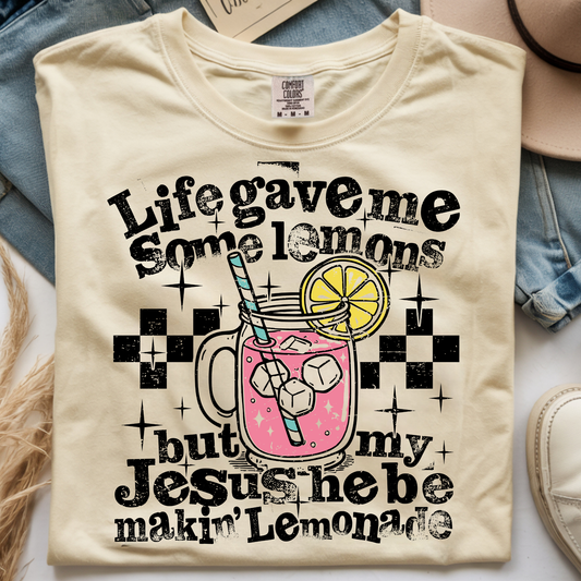 Jesus Making Lemonade DTF Print