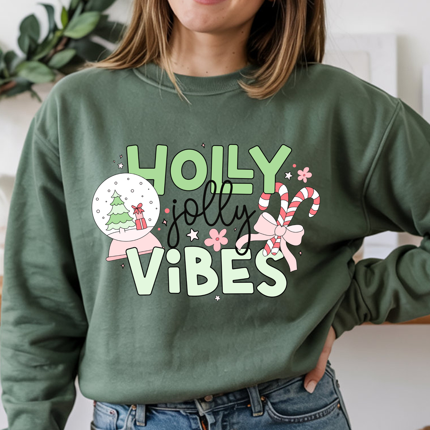 Holly Jolly Vibes DTF Print