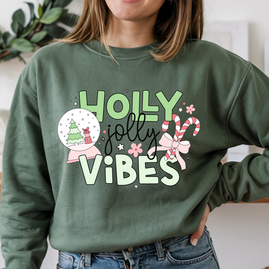 Holly Jolly Vibes DTF Print