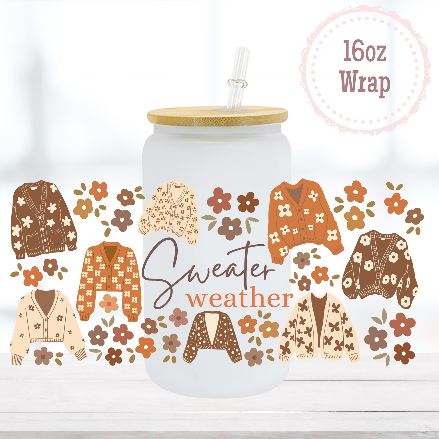 Sweater Weather 16oz UVDTF Cup Wrap