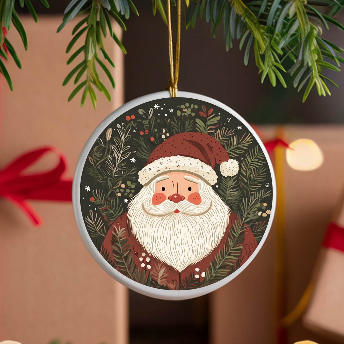 Boho Santa UVDTF Ornament Decal