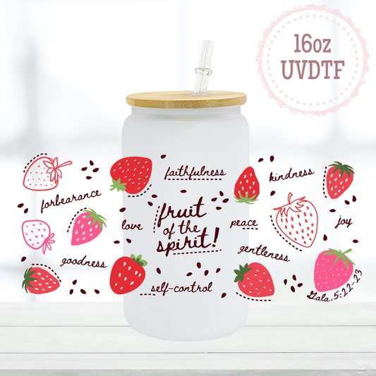Fruits of the Spirit 16oz UVDTF Cup Wrap