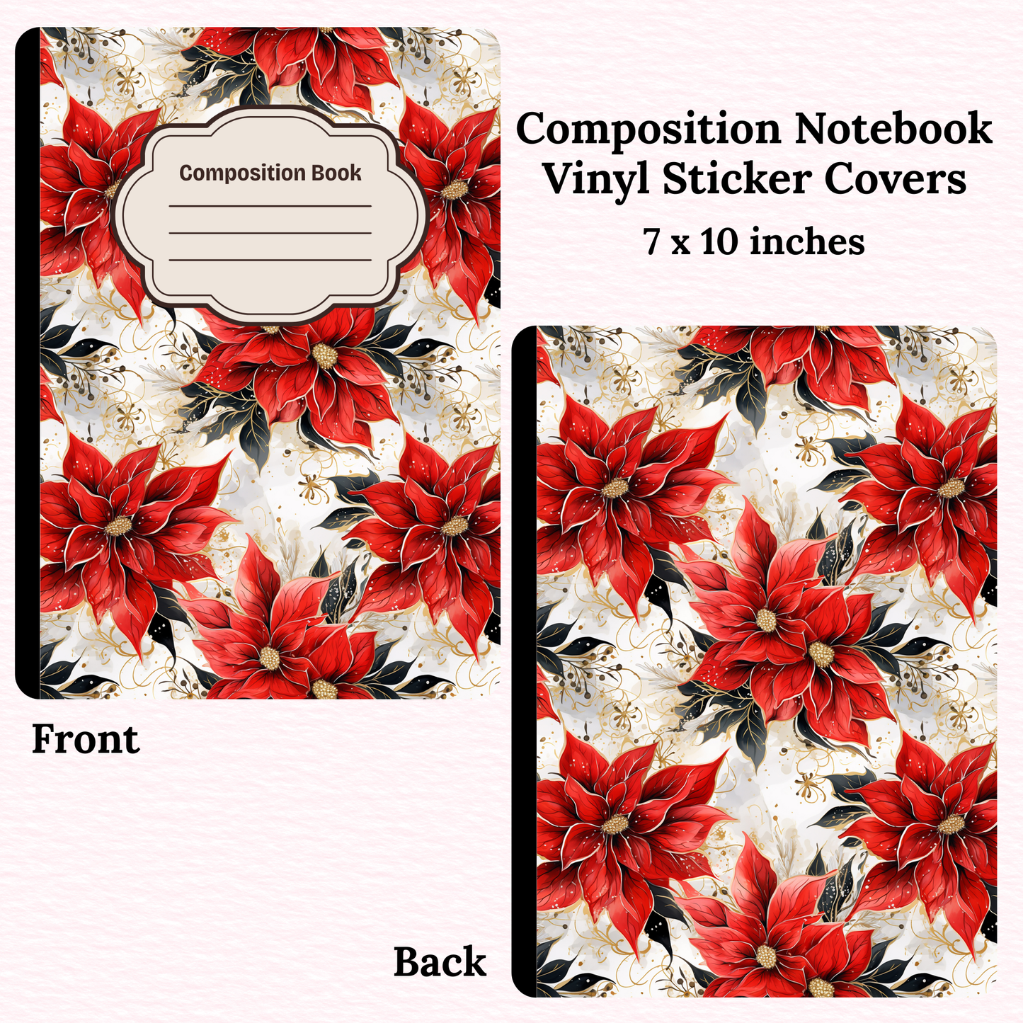 Poinsettias Composition Notebook Vinyl Cover