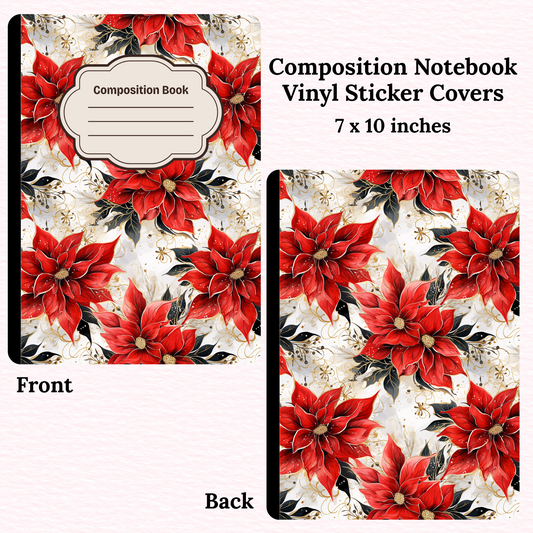 Poinsettias Composition Notebook Vinyl Cover