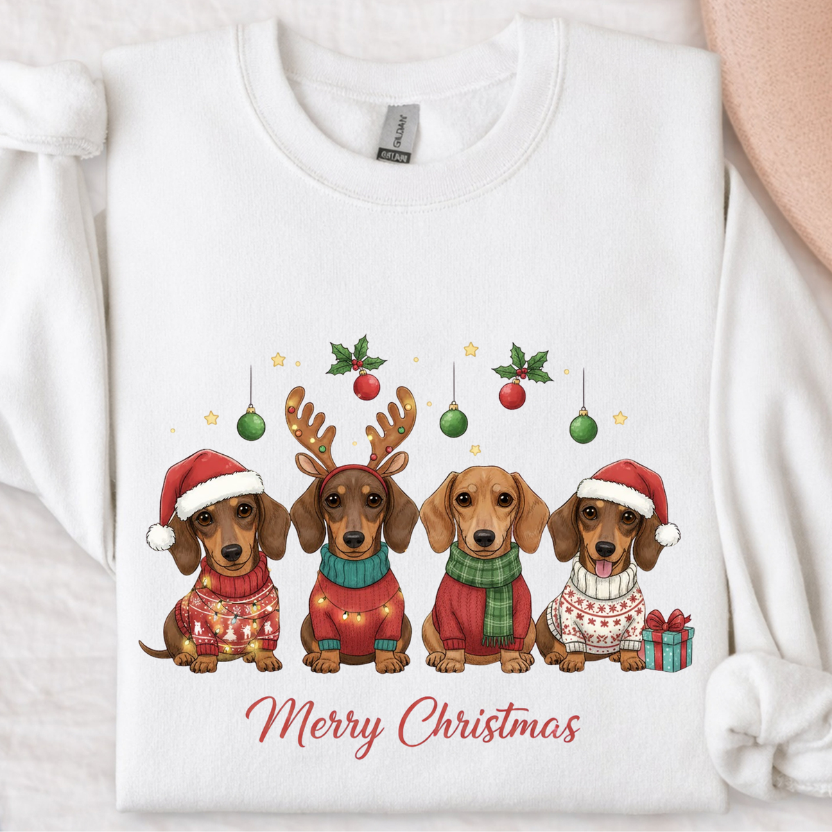 Christmas Dachshund DTF Transfer