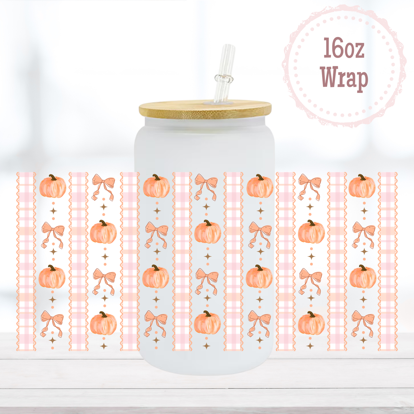 Coquette Pumpkins 16oz UVDTF Cup Wrap