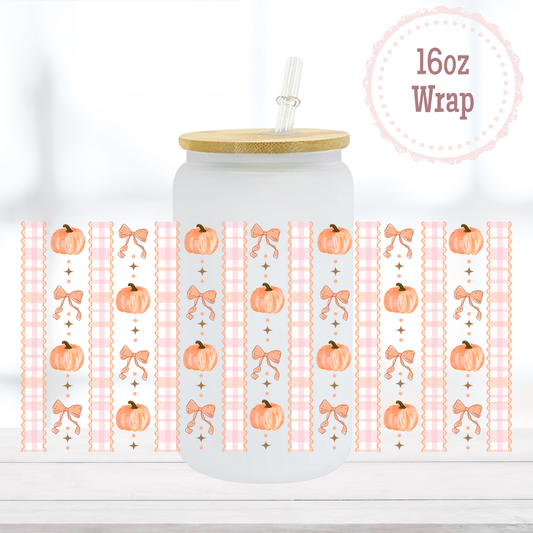 Coquette Pumpkins 16oz UVDTF Cup Wrap