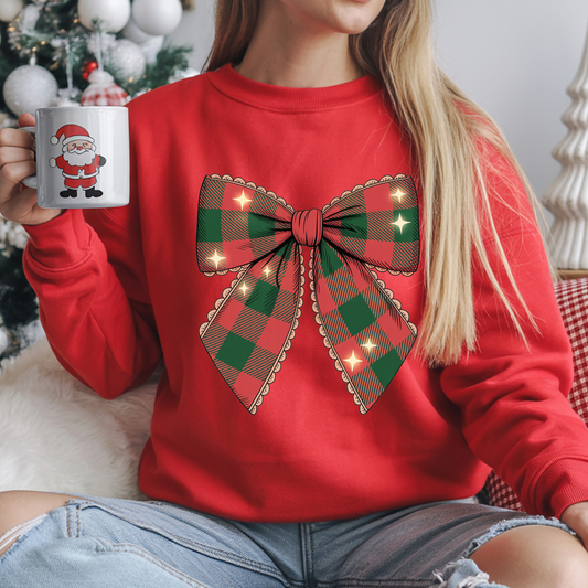 Plaid Bow DTF Print