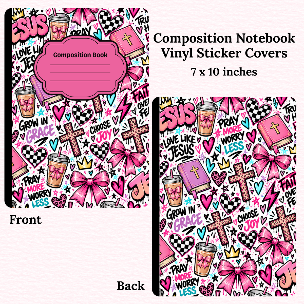 Faith Composition Notebook Vinyl Cover