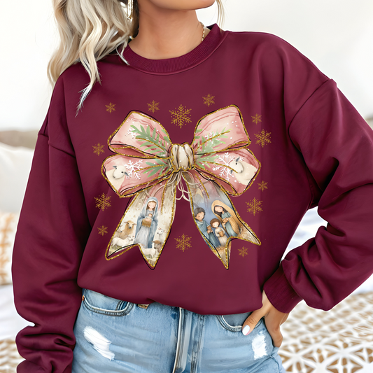 Nativity Bow DTF Print