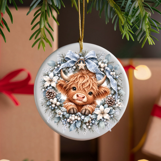 Floral Cow UVDTF Ornament Decal
