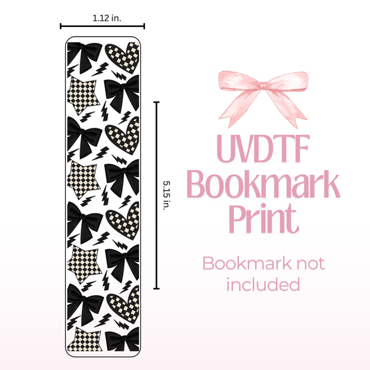 Checkered Coquette Double Sided Bookmark