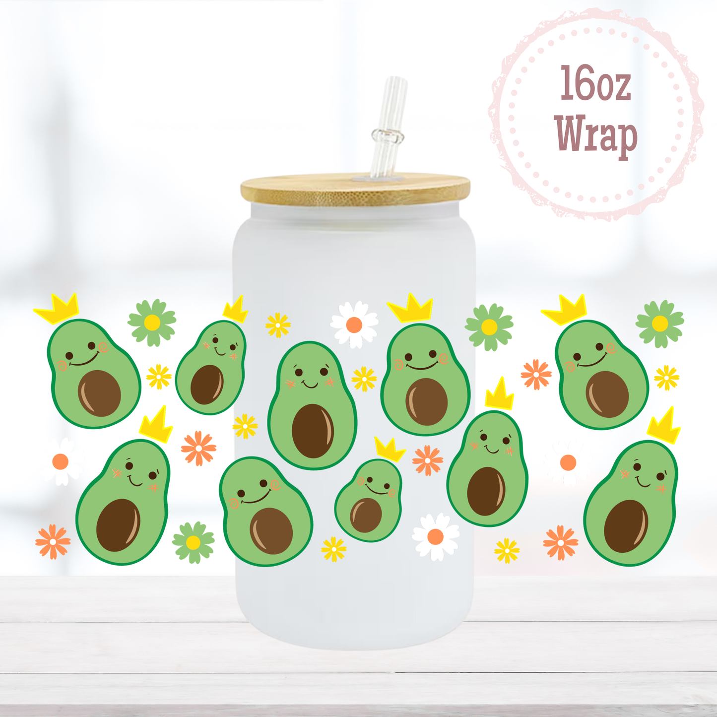 Avocados 16oz UVDTF Cup Wrap