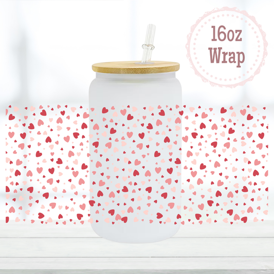 Mini Hearts 16oz UVDTF Cup Wrap