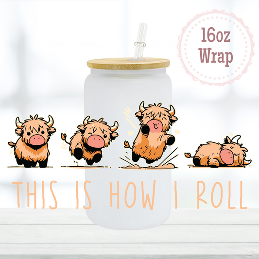 Funny Cow Roll 16oz UVDTF Cup Wrap