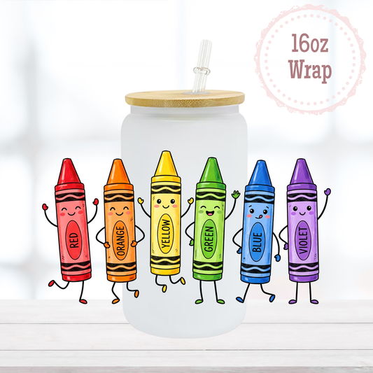 Crayons 16oz UVDTF Cup Wrap