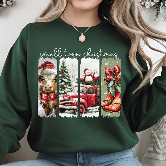 Small Town Christmas DTF Print