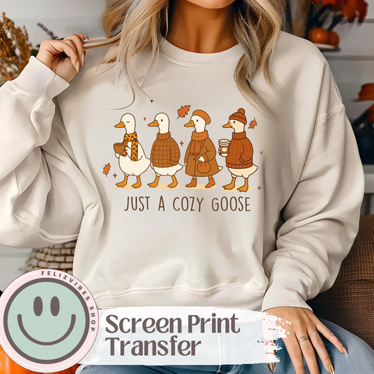 Cozy Goose Screen Print