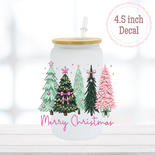 Pink Christmas UVDTF Decal