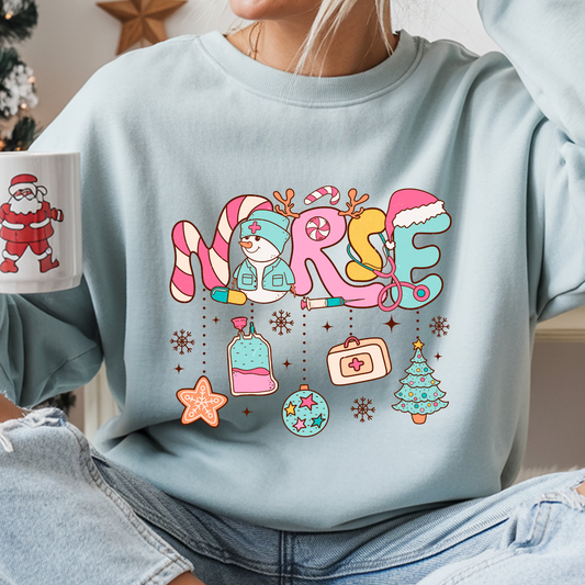 Christmas Nurse DTF Print