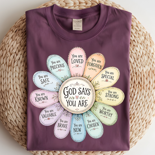 God Says You Are DTF Print