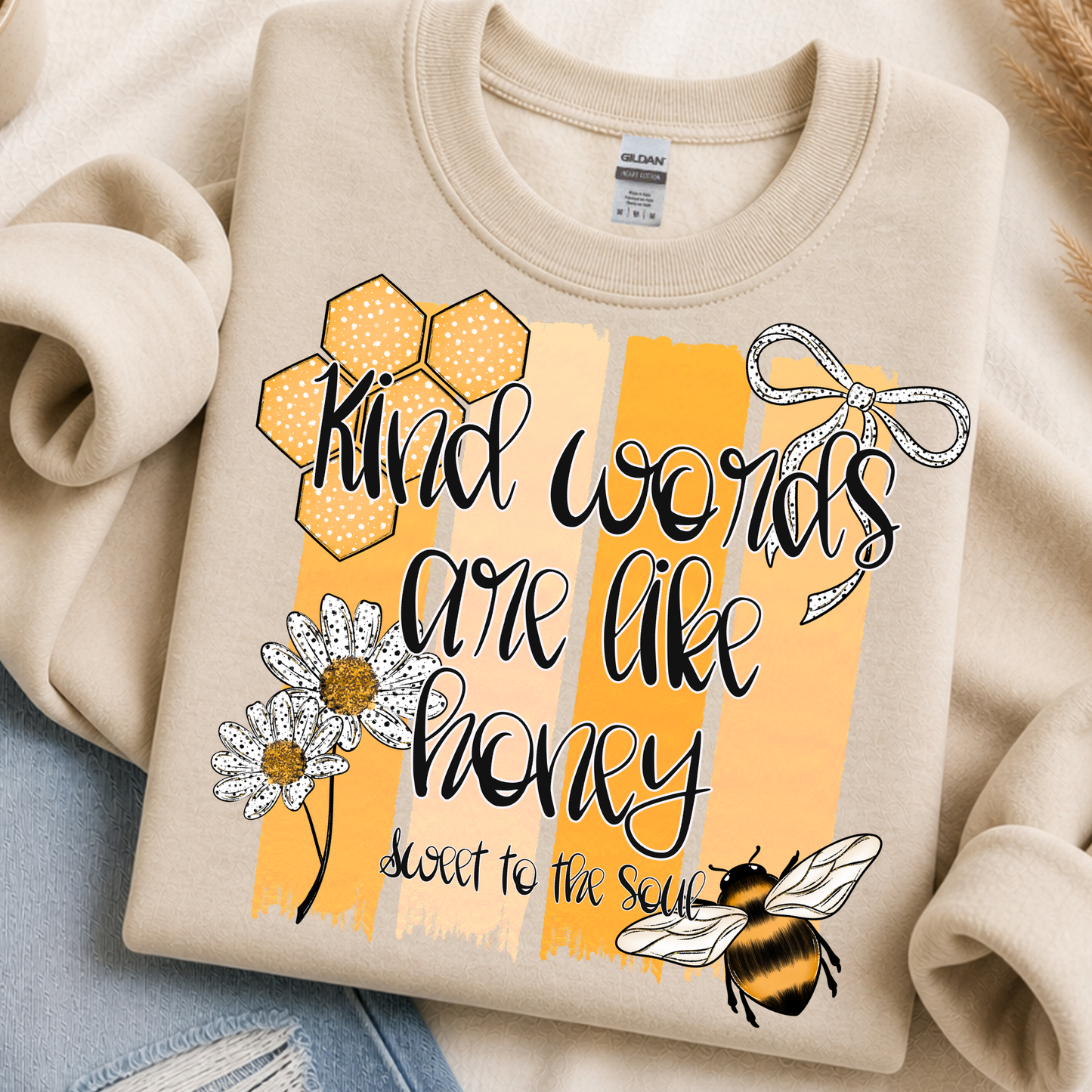 Kind Words Honey DTF Print