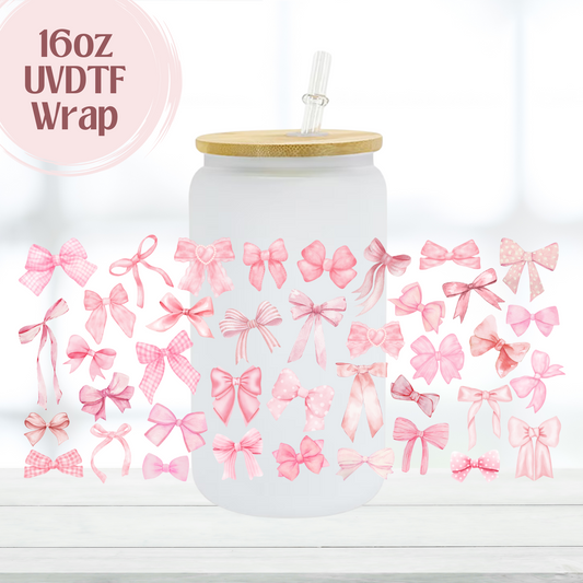 Pink Bows 16oz UVDTF Cup Wrap