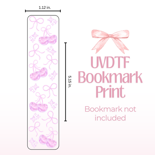 Pink Cherries Double Sided Bookmark