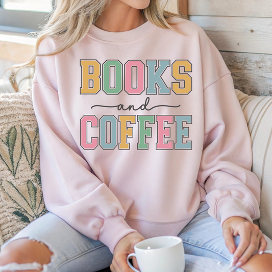 Books and Coffee DTF Print