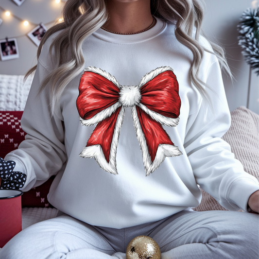 Santa Bow DTF Print