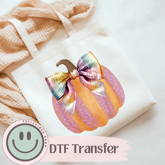 Coquette Pumpkin DTF Print