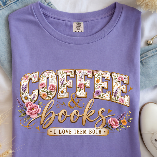 Coffee & Books DTF Print