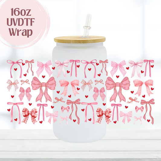 Pink Bows 16oz UVDTF Cup Wrap