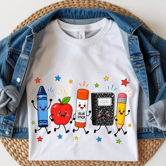 School Supplies Kids DTF Print