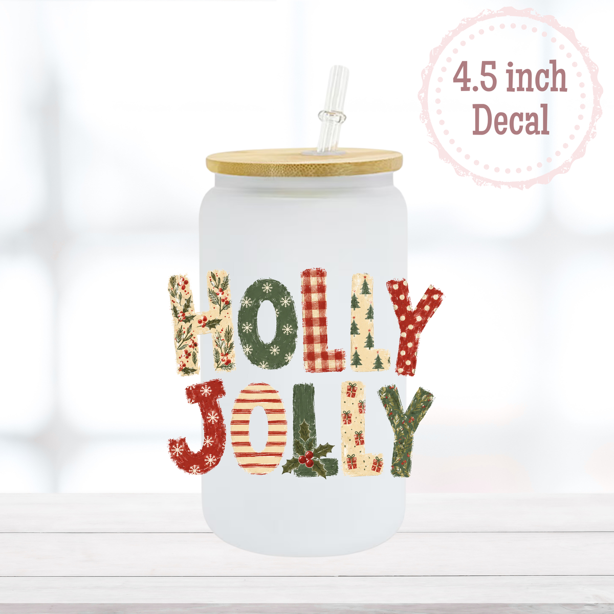 Holly Jolly UVDTF Decal