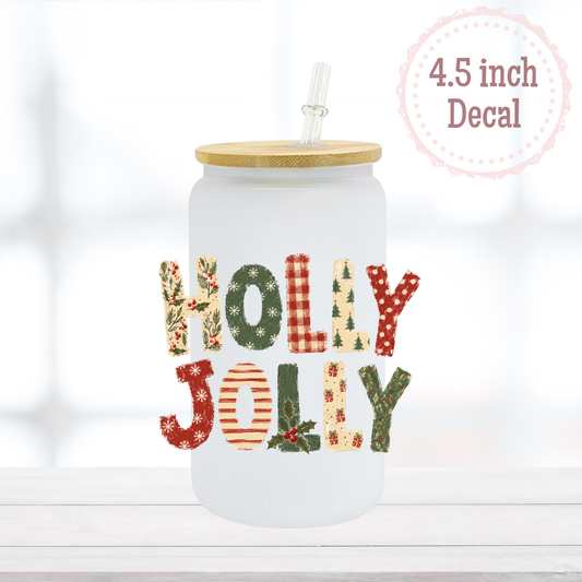 Holly Jolly UVDTF Decal
