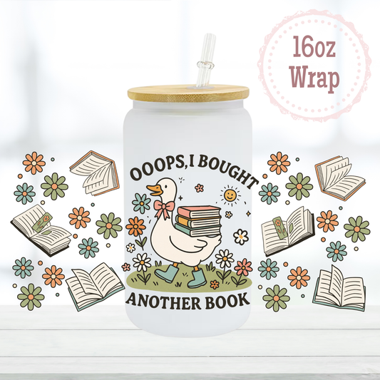 Oops Another Book 16oz UVDTF Cup Wrap