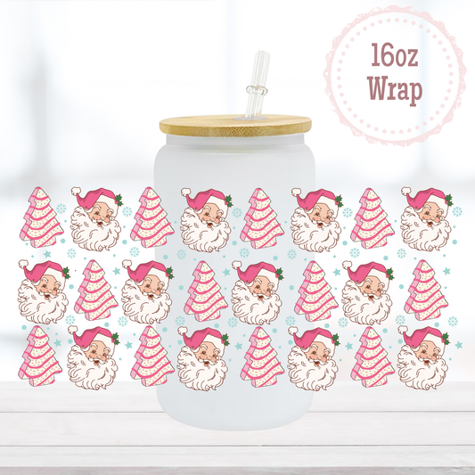 Santa Cakes 16oz UVDTF Cup Wrap