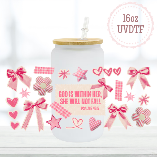 God is Within Her 16oz UVDTF Cup Wrap