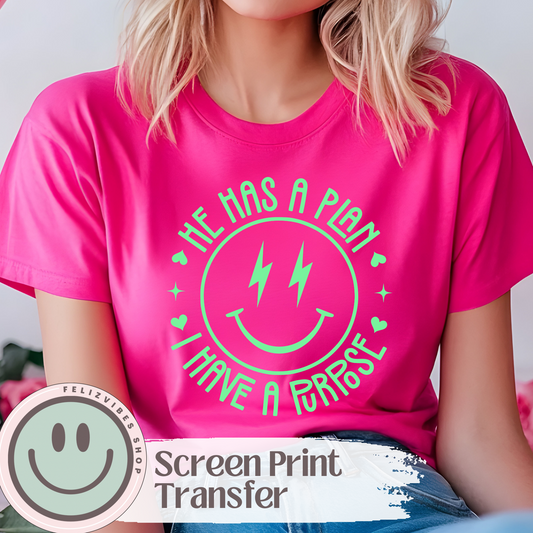 He Has A Plan Screen Print