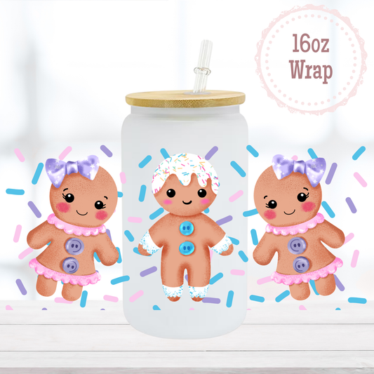 Sprinkle Gingerbread 16oz UVDTF Cup Wrap