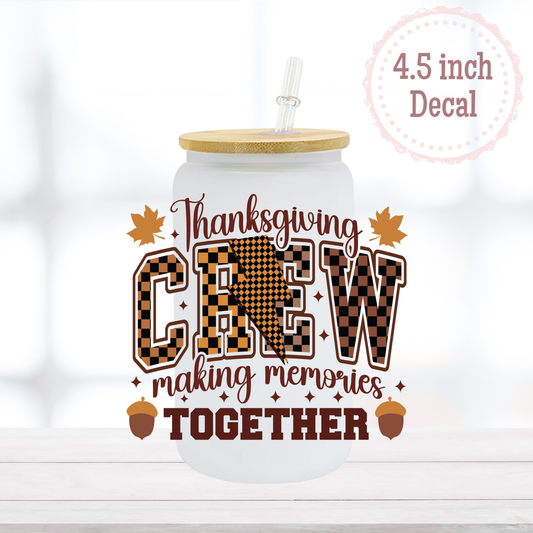 Thanksgiving Crew UVDTF Decal