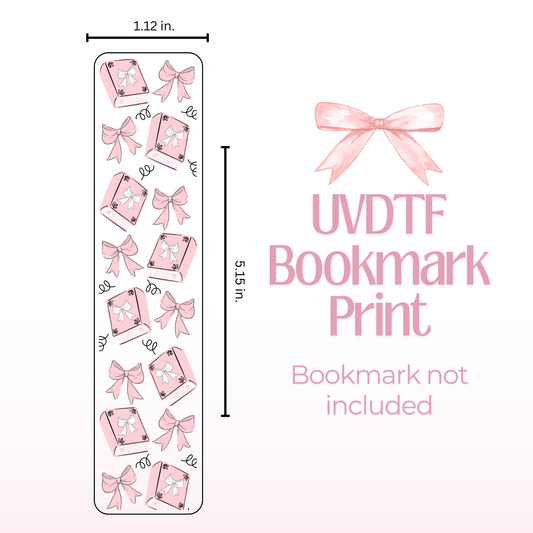 Pink Books Double Sided Bookmark