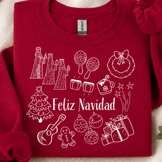 Feliz Navidad DTF Print