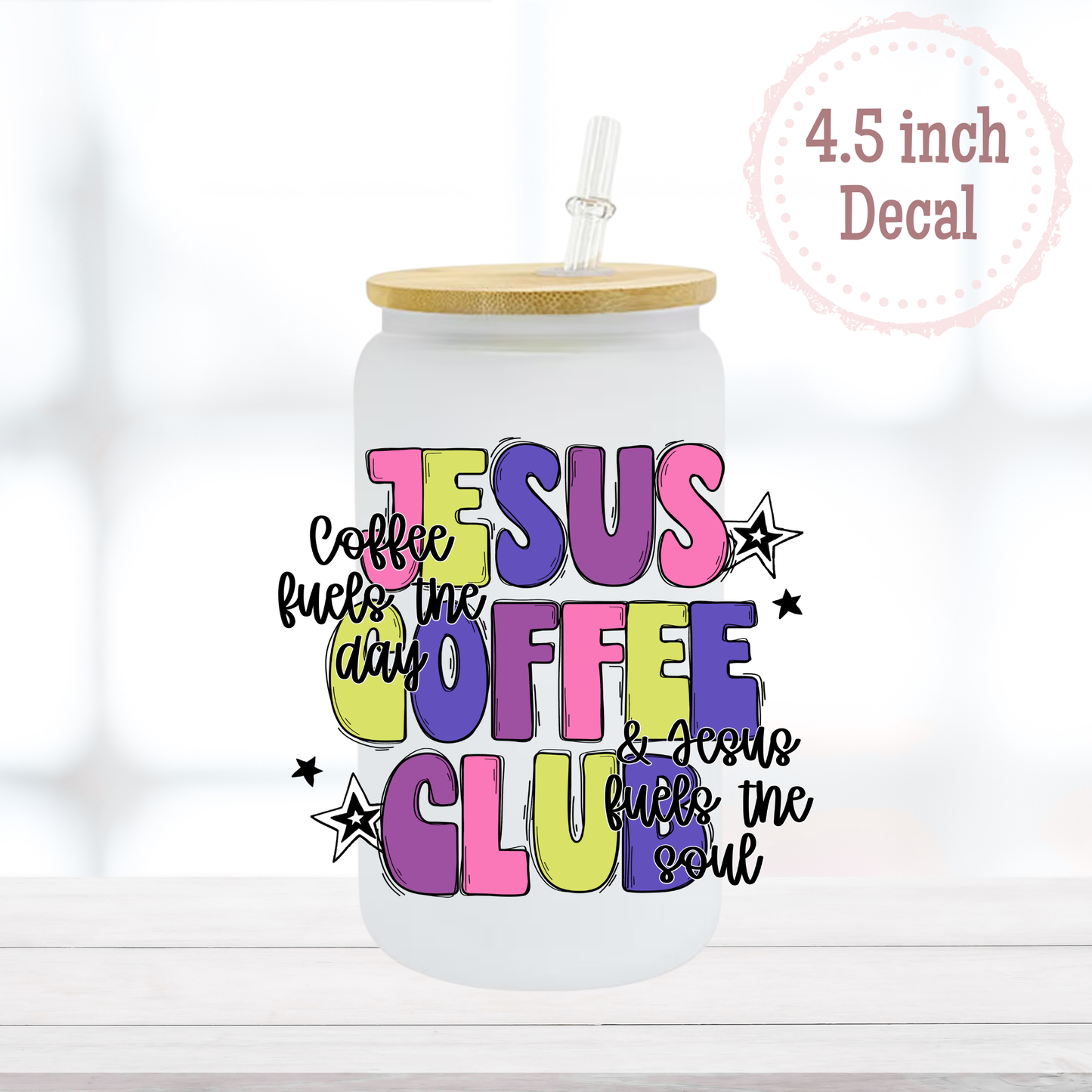 Jesu Coffee Club UVDTF Decal