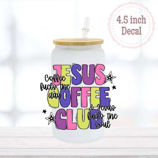 Jesu Coffee Club UVDTF Decal