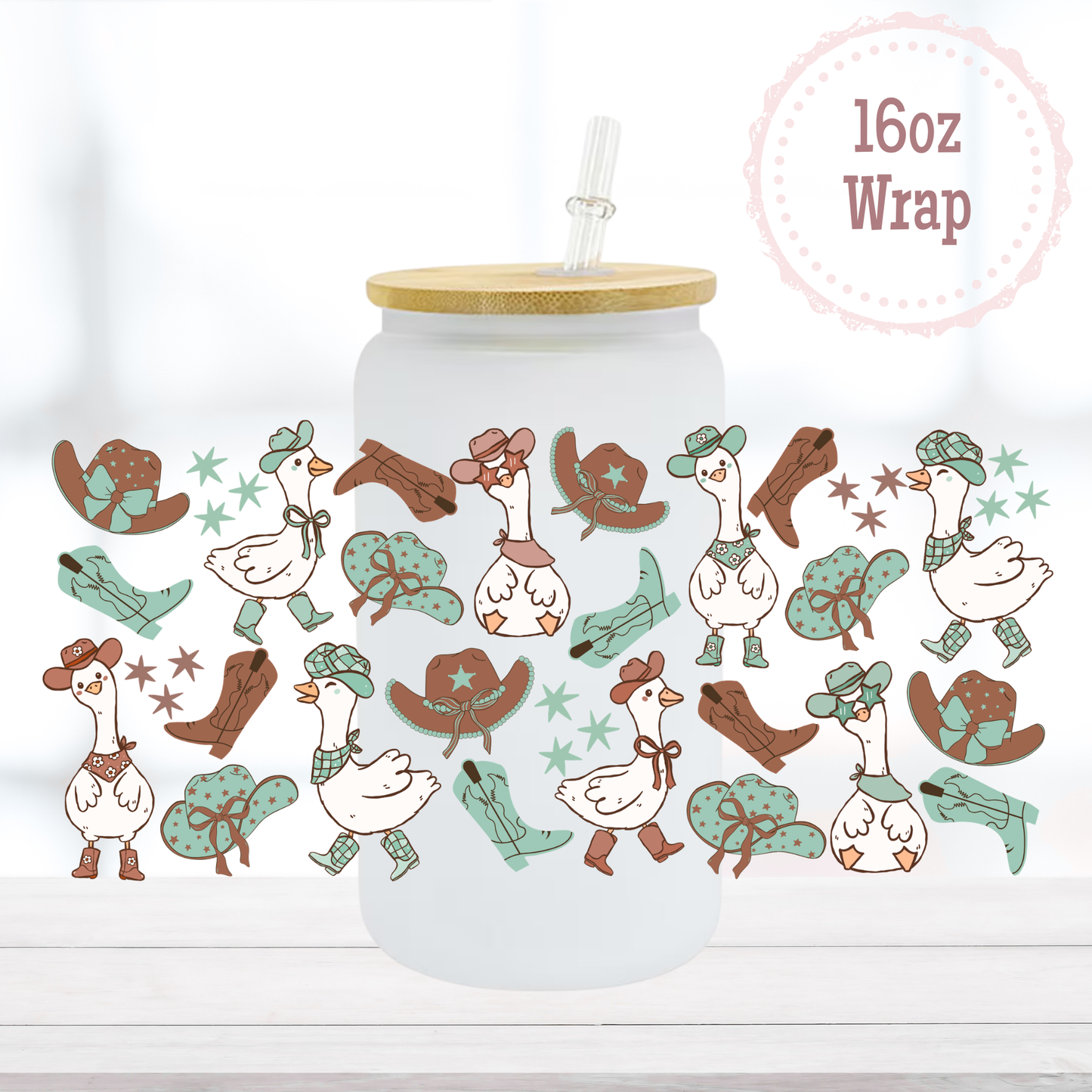 Western Geese 16oz UVDTF Cup Wrap